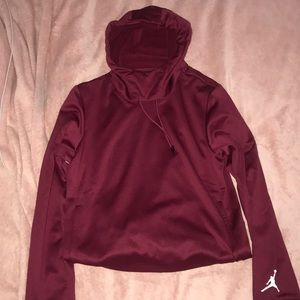 women’s burgundy Jordan’s hoodie